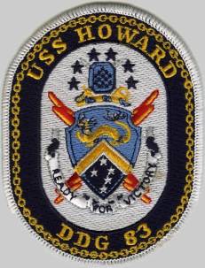 DDG-83 USS Howard insignia patch crest