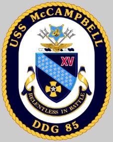 DDG-85 USS McCampbell patch crest insignia