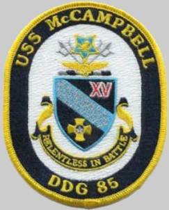 DDG-85 USS McCampbell patch crest insignia