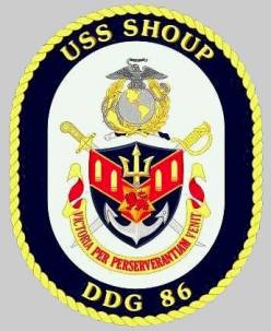 DDG-86 USS Shoup patch crest insignia