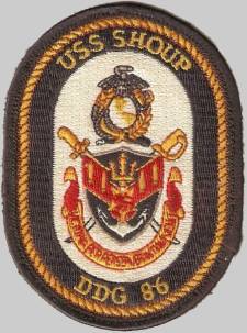 USS Shoup DDG-86 crest insignia patch