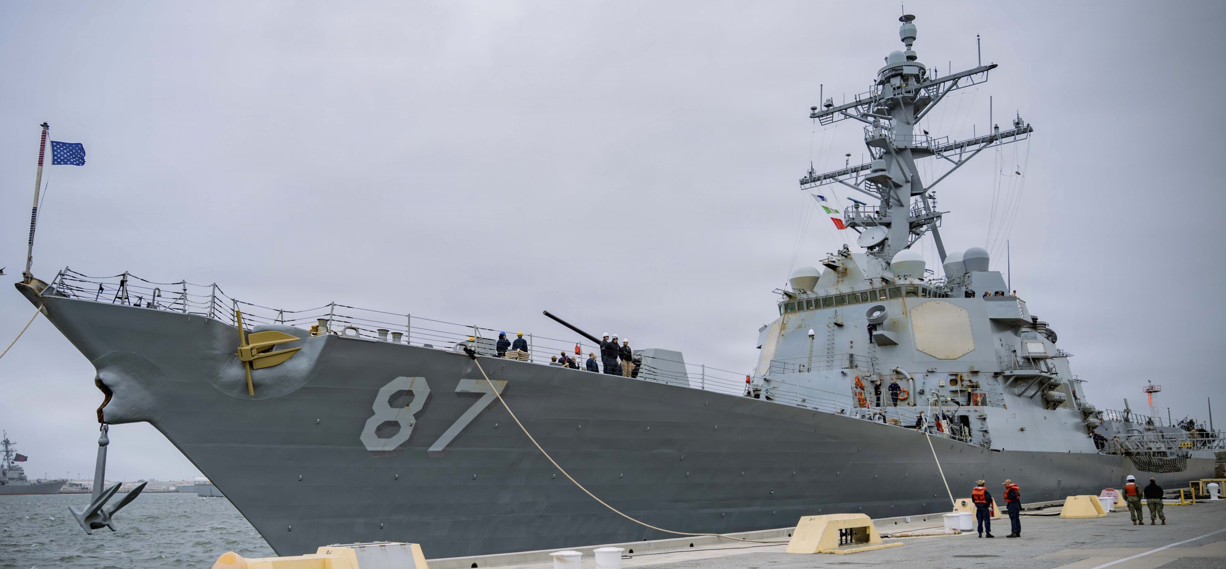 ddg-87 uss mason arleigh burke class guided missile destroyer aegis departing mayport 2026 bush csg 81