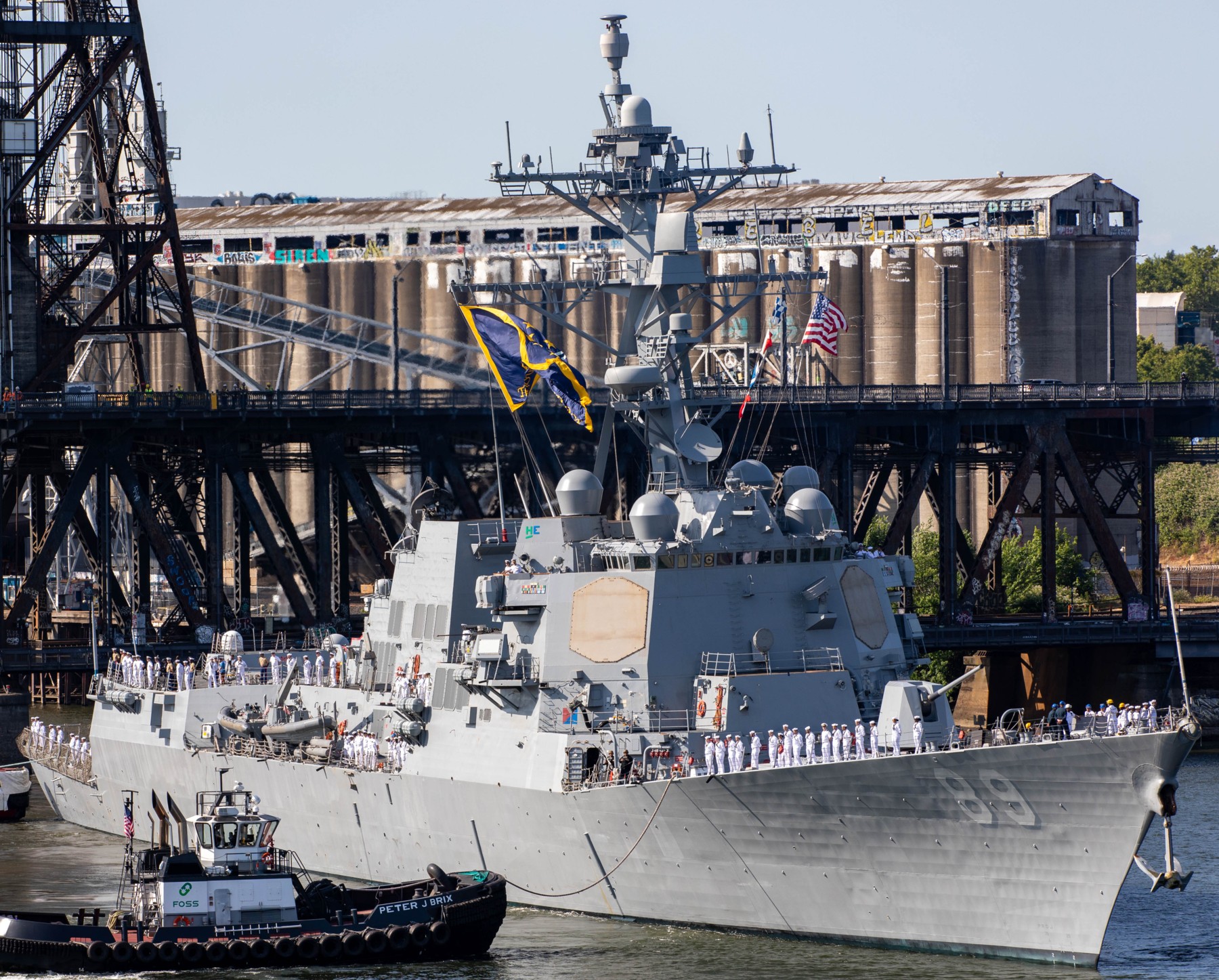 ddg-89 uss mustin guided missile destroyer portland fleet week oregon 97