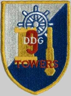DDG-9 USS Towers patch crest insignia