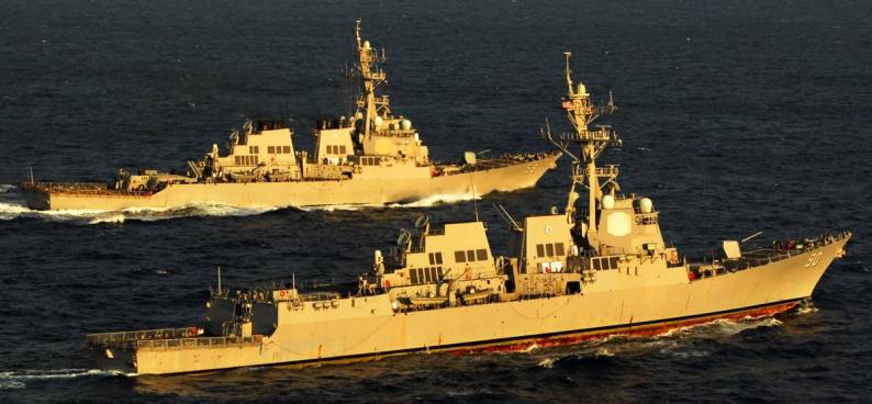 DDG-90 USS Chafee and USS Russell DDG-59