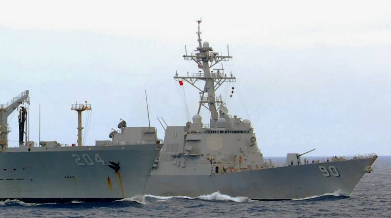 DDG-90 USS Chafee and USNS Rappahannock T-AO-204 replenishment