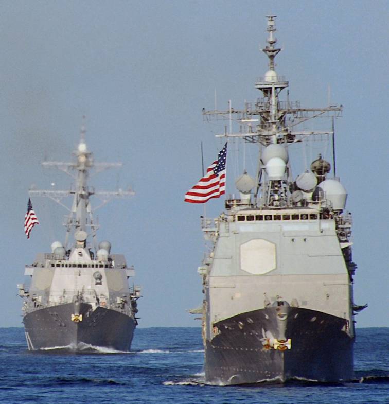 DDG-90 USS Chafee and USS Princeton CG-59 East China Sea 2008