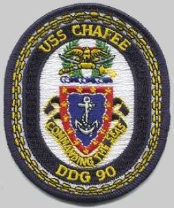 USS Chafee DDG-90 crest insignia patch