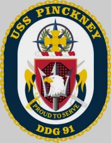 DDG-91 USS Pinckney patch crest insignia