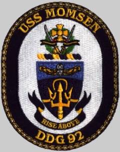 DDG-92 USS Momsen insignia patch crest