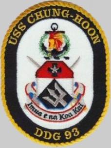 DDG-93 USS Chung-Hoon patch crest insignia