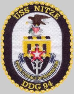 DDG-94 USS Nitze patch crest insignia