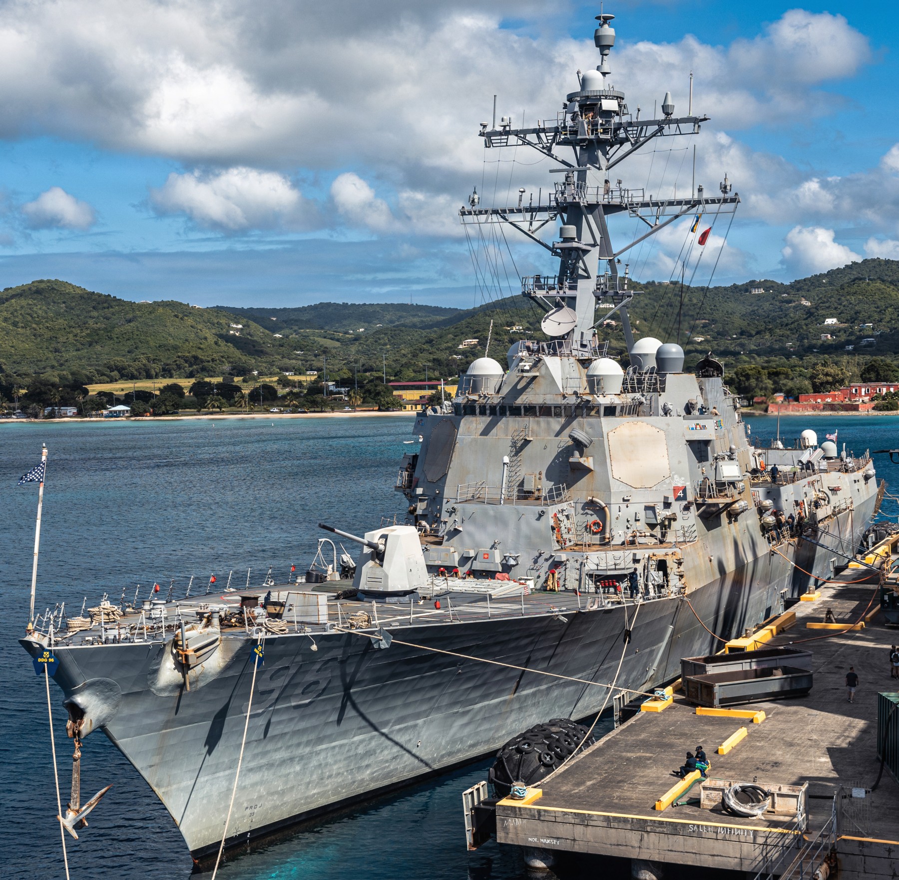 uss bainbridge ddg-96 guided missile destroyer frederiksted st. croix virgin islands december 2025