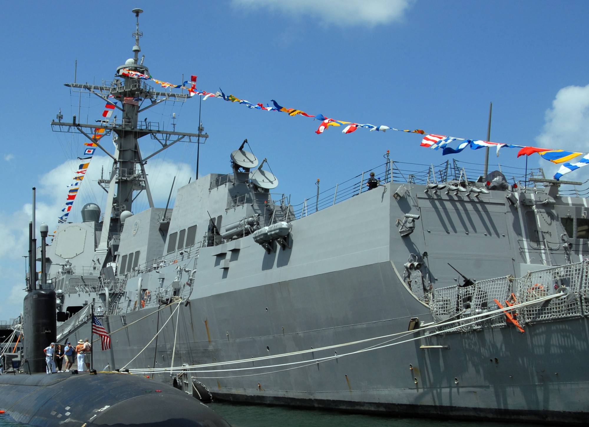 ddg-98 uss forrest sherman arleigh burke class guided missile destroyer aegis us navy port everglades florida fleet week 15