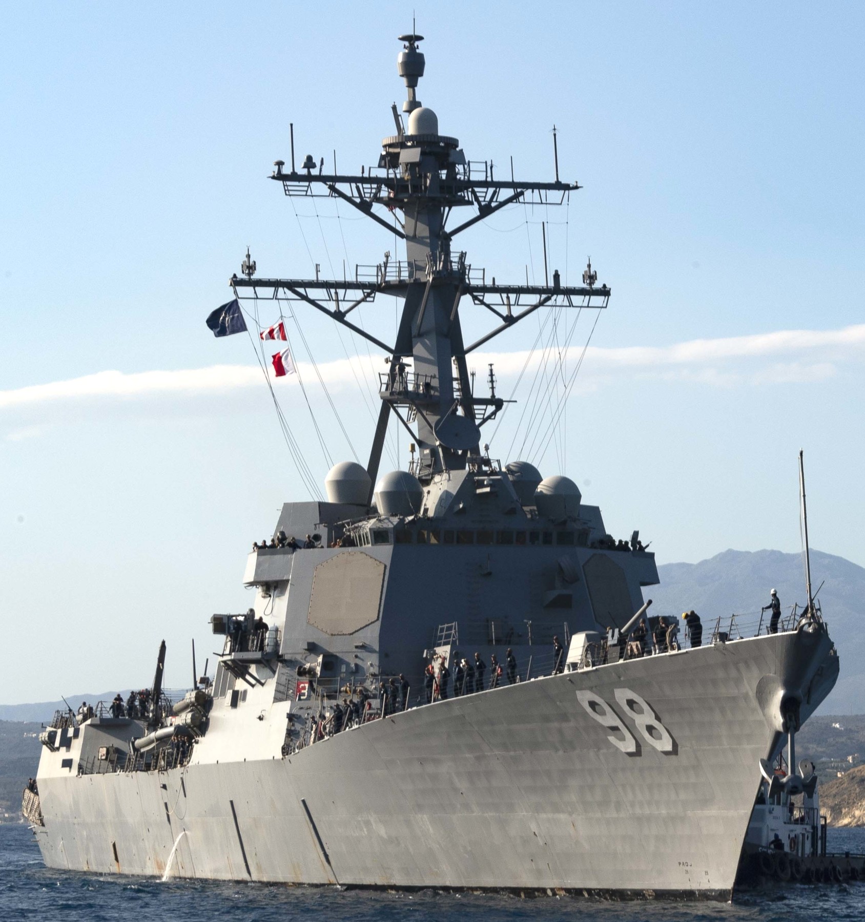 ddg-98 uss forrest sherman arleigh burke class guided missile destroyer aegis us navy souda bay crete greece 88