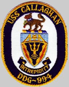 DDG-994 USS Callaghan patch crest insignia