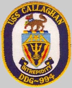 DDG-994 USS Callaghan insignia patch crest