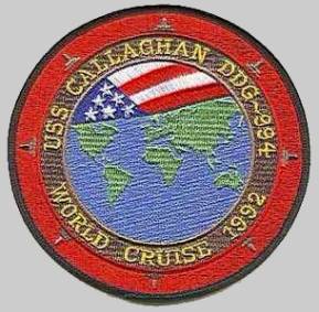 DDG-994 USS Callaghan cruise patch