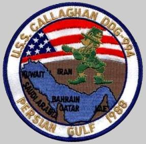 USS Callaghan DDG-994 cruise patch