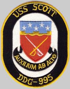 DDG-995 USS Scott patch crest insignia