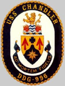 DDG-996 USS Chandler patch crest insignia
