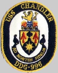 DDG-996 USS Chandler patch crest insignia