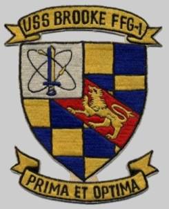 FFG-1 USS Brooke patch crest insignia