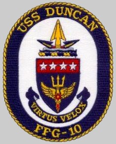 FFG-10 USS Duncan patch crest insignia
