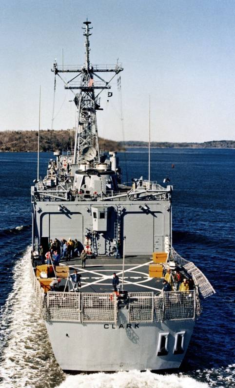 FFG-11 USS Clark guided missile frigate Oliver Hazard Perry class