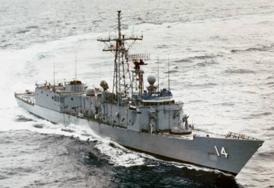 FFG-14 USS Sides Oliver Hazard Perry class guided missile frigate