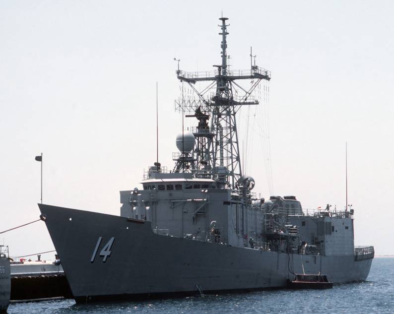 FFG-14 USS Sides guided missile frigate Oliver Hazard Perry class