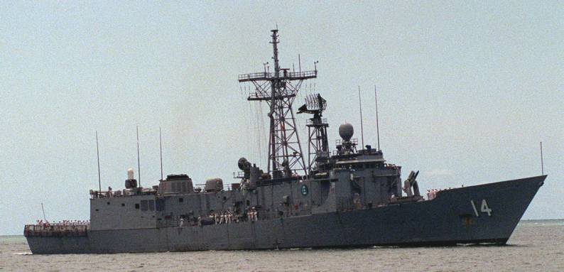 FFG-14 USS Sides Oliver Hazard Perry class guided missile frigate