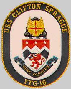 FFG-16 USS Clifton Sprague patch crest insignia