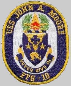 FFG-19 USS John A. Moore patch crest insignia