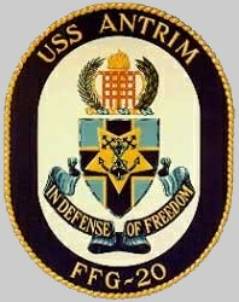 FFG-20 USS Antrim patch crest insignia