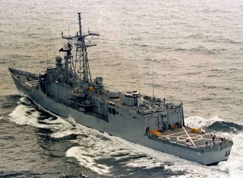 FFG-21 USS Flatley Oliver Hazard Perry class guided missile frigate