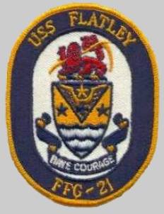 FFG-21 USS Flatley patch crest insignia