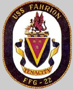 FFG-22 USS Fahrion patch crest insignia