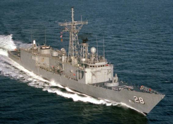 FFG-28 USS Boone Oliver Hazard Perry class guided missile frigate