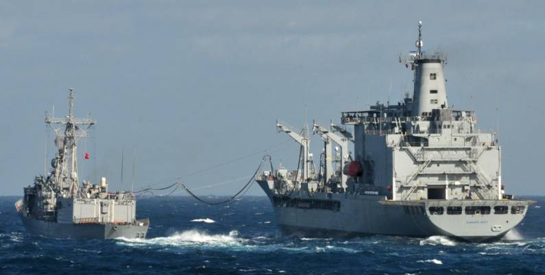 USS Boone FFG-28 replenishment 2011
