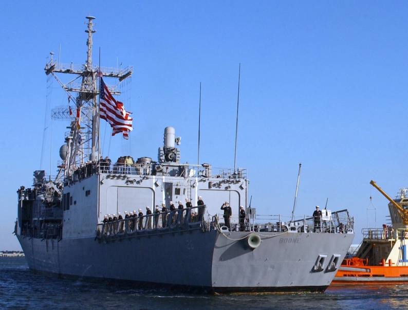 FFG-28 USS Boone Oliver Hazard Perry class guided missile frigate Mayport
