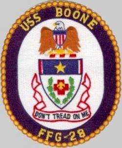 FFG-28 USS Boone patch crest insignia