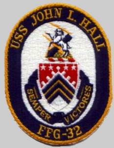 FFG-32 USS John L. Hall patch crest insignia