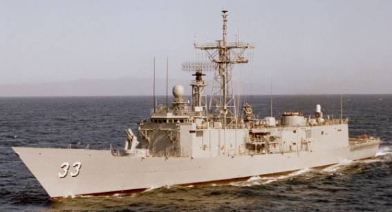 FFG-33 USS Jarrett Oliver Hazard Perry class guided missile frigate