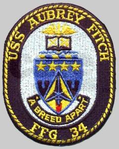 FFG-34 USS Aubrey Fitch patch crest insignia