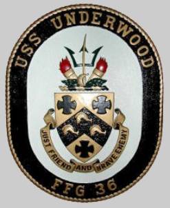 FFG-36 USS Underwood plaque