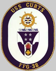 FFG-38 USS Curts patch crest insignia