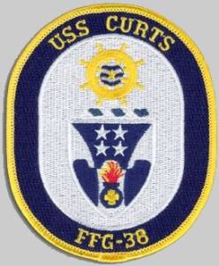 USS Curts FFG-38 patch crest insignia