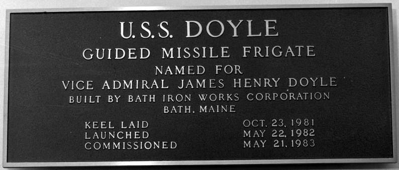 FFG-39 USS Doyle plaque