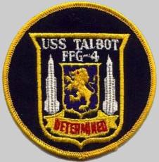 FFG-4 USS Talbot patch crest insignia